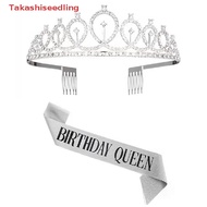 (Takashiseedling) 1 Rhinestone Crystal Crown Tiara Birthday Decoration Congratulations Female 21 30t