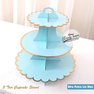 Plain BLUE Cake Stand List Gold / 3 Tier cupcake Stand / plain cupcake Stand