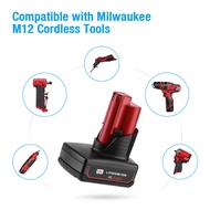 Replace Milwaukee M12 Battery Milwaukee 12v Tool Battery Charger Rechargeable Wrench Electric Drill