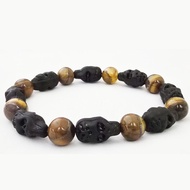 Aksesoris Pria  Skull Encarved Premium Stones Gelang Pria Batu