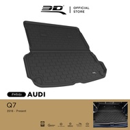 3D Mats ถาดท้ายรถยนต์ AUDI Q7 (4M) 2016 - 2025 (5 ที่นั่ง) พรมกันลื่น พรมกันนํ้า พรมรถยนต์