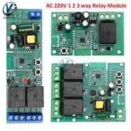 AC 220V 1 2 3 way Relay Module Bluetooth WIFI Intelligent APP Remote Control Switch Relay Module wit