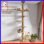 Premium Large Cat Tree House Wood Cat Condo Bed Scratcher House Cat Tower Hammock Cat Climbing Cat Scratcher House