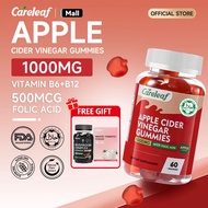 [Best-seller]Careleaf Apple Cider Vinegar Gummies 1000mg ACV, Folic Acid Enriched, Beetroot, Vitamin