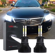 2ชิ้นสว่าง6000K ไฟ LED สีขาวไฟหน้าหลอดไฟสำหรับ Toyota Camry 2007-2014 (ไฟหน้า) ไฟต่ำ เสียบและเล่น