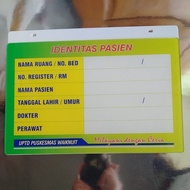 Acrylic Hanging Patient Name Bed