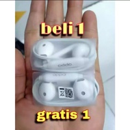 ( PROMO BUY 1 GET 1 ) HEADSET / HANDSFREE ORIGINAL OPPO NON PACK BELI 1 GRATIS 1 SUARA JERNIH MODEL 
