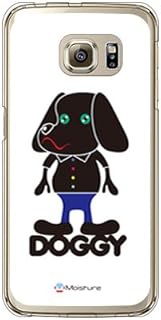 SECOND SKIN Doggy Pure White (Soft TPU Clear) Design by Moisture/for Galaxy S6 Edge 404SC/SoftBank S