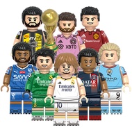 Famous Star Courtois Messi Modric Neymar Mbappe Haaland Ronaldo Benzema Figure Building Block Toys