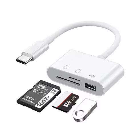 3-in-1 Card Reader Adapter Type C To SD TF Memory Card Reader USB Type C OTG Converter For Huawei Sa