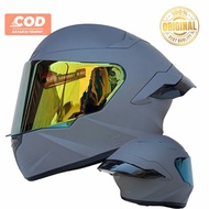 Terlaris Helm Full Face Gray Paket Ganteng Kode 90