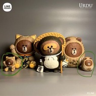 Line Friends Brown 細達摩7cm 細招財貓7cm