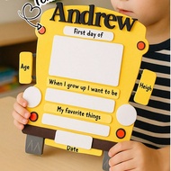 Personalized Back To School Signs Personalized Wooden School Bus Signs First Day Of School Signs Las