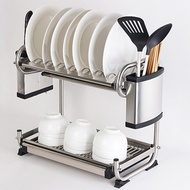 Stainless Steel Dish Rack Dish Dryer Dish Drainer Dish Drying Rack with Drainage Tray
