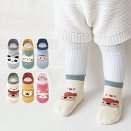 Newborn Baby Spring Summer 3D Anti Slip Baby Boat Socks Infants Children Glued Trampoline Socks Cartoon Animal Floor Socks