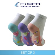 Exped Kids Casual Cotton Charcoal Anklet Socks 3g0477 Set of 3 Kids Socks