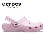 〖ใหม่เอี่ยมของแท้〗Crocs รองเท้าสาวคลาสสิครองเท้าชายชายหาดรองเท้าหุ้มส้นกลางแจ้งรองเท้าหุ้มส้นในฤดูร้อนพื้นรองเท้าหนากินกล่องสิ