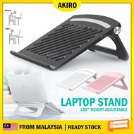 AKIRO MALAYSIA Foldable Laptop Holder Laptop Stand Portable Notebook Tablet Riser Stand Ventilation Cooling Laptop Stand Support 12in - 17in Pemegang Laptop
