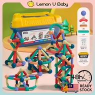 【Lemonu Baby】Magnetic Toys 108PCS Kids Magnetic Stick Balls Building Blocks toy With Storage Box 3D 