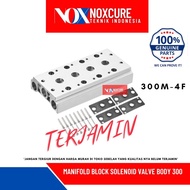 300M-4F MANIFOLD BLOCK SOLENOID VALVE BODY 300 4 ROWS SOLENOID TYPE V53 / 4V310