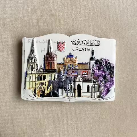 Zagreb, Croatia Travel souvenirs Home Decoration Items Collection Arts and Crafts Gifts Building 3D 