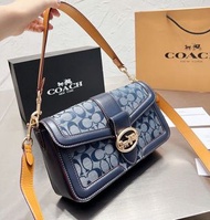 訂購/包順豐 美國  Coach Tabby Blue Satchel In Signature Bag 真皮 手袋 斜孭袋 酒神包