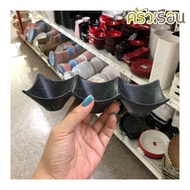 Phoenix 3-Compartment Dipping Sauce Cup Melamine Black 19 x 6.6 x 4.2 Cm. F153575