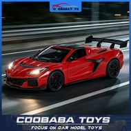 CBB 1:32 Corvette C8 ZR1X Alloy Diecast Car Model Toy Sound Light Pull Back For Kids Boys Adults Col