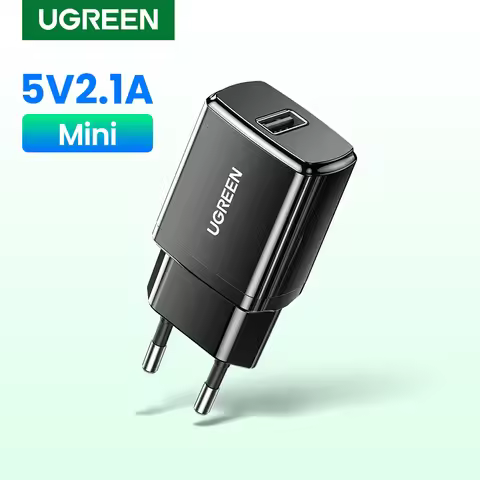 Ugreen 5V 2.1A USB Charger for iPhone 16 15 14 iPad Fast Wall Charger EU Adapter for Samsung S9 Xiao