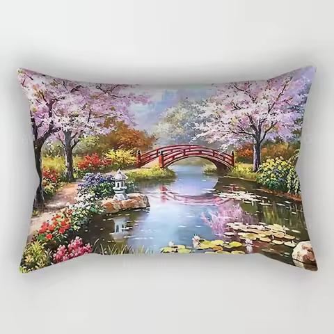Home autumn decoration Oil painting style pillow cushion cover decorations throw pillow cover 30*50