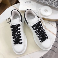 Alexander McQueen White Shoes Heightening Platform Thick-Soled Sneakers McQueen Heightening Shoes Mc