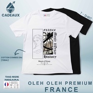 FRANCE PARIS FRANCE SOUVENIR T-Shirt Cotton Combed 24s SOUVENIR PREMIUM GIFT baju t shirt lelaki