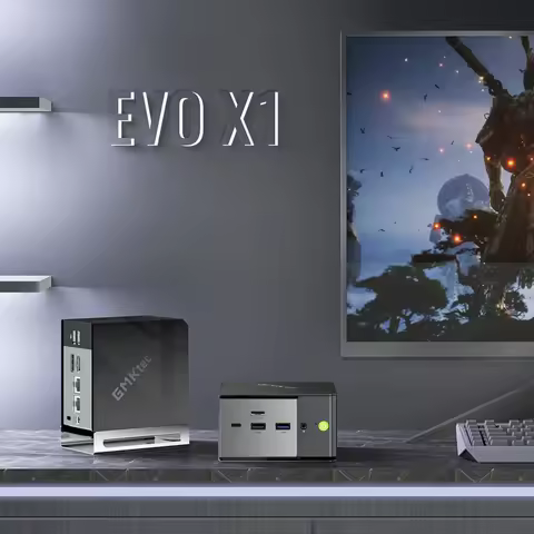 GMKtec EVO-X1 MINI PC Ryzen Al 9 HX 370 MINI PC LPDDR5 32GB 1TB PCIE 4.0 WIFI6 BT5.2 Radeon 890M 2.5