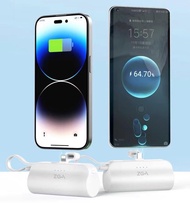 2合1迷你口袋移動電源直插式行動電源 充電寶 連隱藏支架4800mAh Portable Charger Battery Pack Power Bank With Stand For iPhone Lightning / Android Type C - For Apple Samsung Sony Huawei  Xiaomi ViVo OPPO LG Sony HTC ASUS Nokia Lenovo One Plus Nintendo Switch (旅遊必備)(厚套可用）