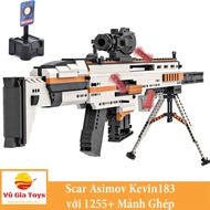 Đồ Chơi Lắp Ráp Xếp Hình Mô Hình Súng CSGO Scar-L Asiimov Với 1255 Mảnh Ghép Thiết Kế Bởi Kevin183