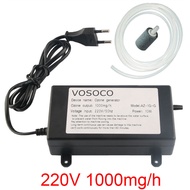 VOSOCO 1000mg Máy Tạo Ozone Máy Lọc Không Khí Di Động Nước Bụi Hoa Quả Rau Thịt Bụi Nhà Bếp Vệ Sinh