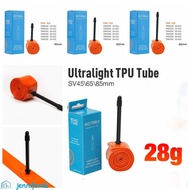 JENNIFERDZ Ultra Light Inner Tube, TPU French Valve Bicycle Inner Tube, Durable Ultralight 700C Oran