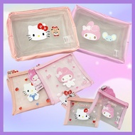 ♥️Sanrio Hello Kitty My melody Mesh Zipper Pouch Zip Bag Organizer Transparent Makeup Pouch