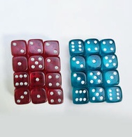 【新品上市】戰錘 40K AOS 透明骰子 紅色藍色 12顆 Dice