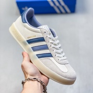 Adidas Gazelle Indoor White Blue Suede Shoes