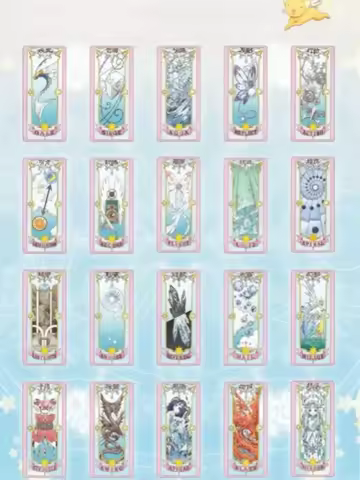 10pcs Captor Sakura Transparent card Captor Sakura Clow Cards Kinomoto Tarot Book Magic Book Cosplay