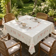 Vintage Floral Square Dining Table Cloth Size 140 cm X 140