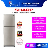 SHARP (SJ4422MSS) 2 DOOR 440L INVERTER FRIDGE