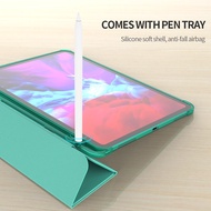 IPAD PRO 11''(2020)/IPAD PRO 12.9''(2020) GENERAL WITH PEN SLOT THREE FOLDS TPU SOFT CASE PROTECTIVE