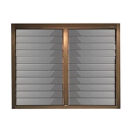 หน้าต่างอะลูมิเนียมบานเกล็ด NK รุ่น 2 บาน ขนาด 140 x 11