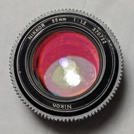 Nikon Nikkor 55mm F1.2 Non-AI F Mount X Minolta Canon FD Tomioka Leica Pentax Olympus Voigtlander F1