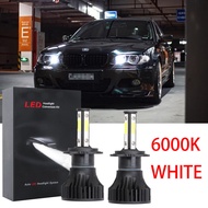 For BMW 3-Series (E46) year 1998 - 2005 (Head Lamp) - (1 Pair) LED Headlight 6000K WHITE Bulbs Kit H