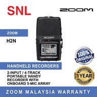 Zoom H2N 2-Input / 4-Track Portable Handy Recorder with Onboard 5-Mic Array