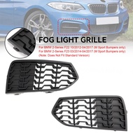 2PCS Front Bumper M Fog Light Grilles Grill Fit For BMW F22 F23 2012-2017