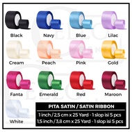 ribbon satin ribbon bouquet [5 Pcs] premium Satin Ribbon 4 cm wide 1.5 inch wide Satin Ribbon/ - Bou